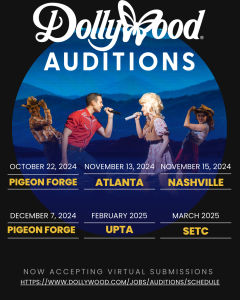 Dollywood | Nashville Audition Day | Nov 15th @ https://www.dollywood.com/Jobs/Auditions/Schedule