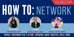 HOW TO: Network @ Johnson Center, Large Theater