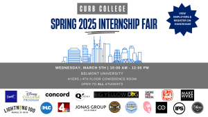 Curb College Internship Fair | Summer & Fall 2025 Opportunities @ Belmont University | Ayers | 4th Floor Conference Room