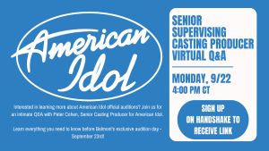 Virtual Q&A with Peter Cohen, Senior Supervising Casting Producer for American Idol @ Virtual via Microsoft Teams