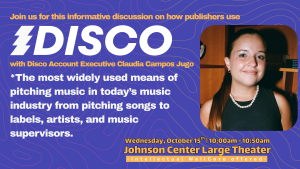 Disco: Music Marketing Tools | WellCore Seminar @ Johnson Center Large Theater 115