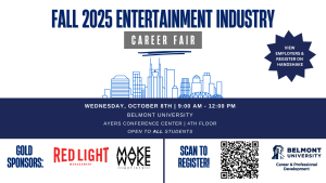 Fall 2025 Entertainment Industry Career Fair @ Janet Ayers Academic Center, 4th Floor