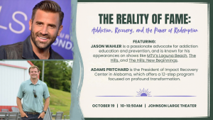 The Reality of Fame with "The Hills" & "Laguna Beach" Star Jason Wahler | WellCore Seminar @ Johnson Center Large Theater 115